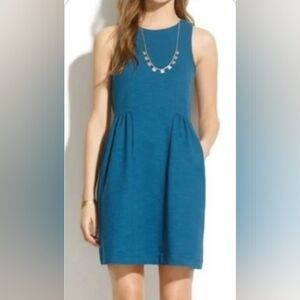 MADEWELL Women’s Sleeveless Keynote Ponte Dress Teal Blue Size XS